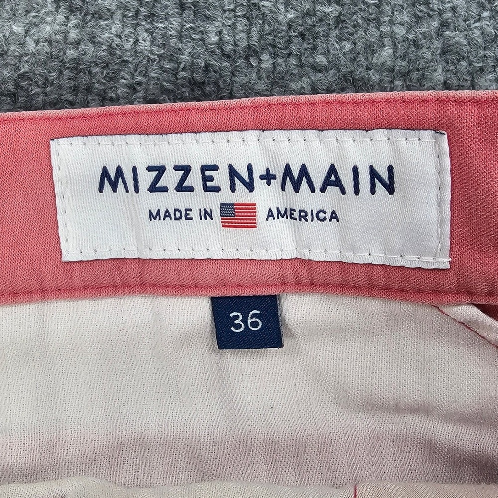Mizzen+Main Men's‎ 36 Cane Collection Performance Chino Shorts Salmon Pink USA - Picture 3 of 13